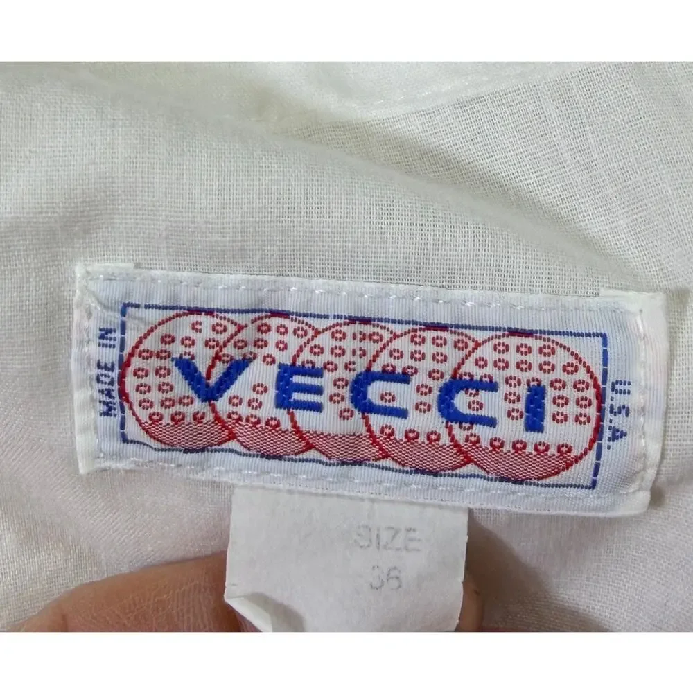 Vecci Golf Knickers Men 39 White Pull On Plus Fours Vintage Style Pants Retro